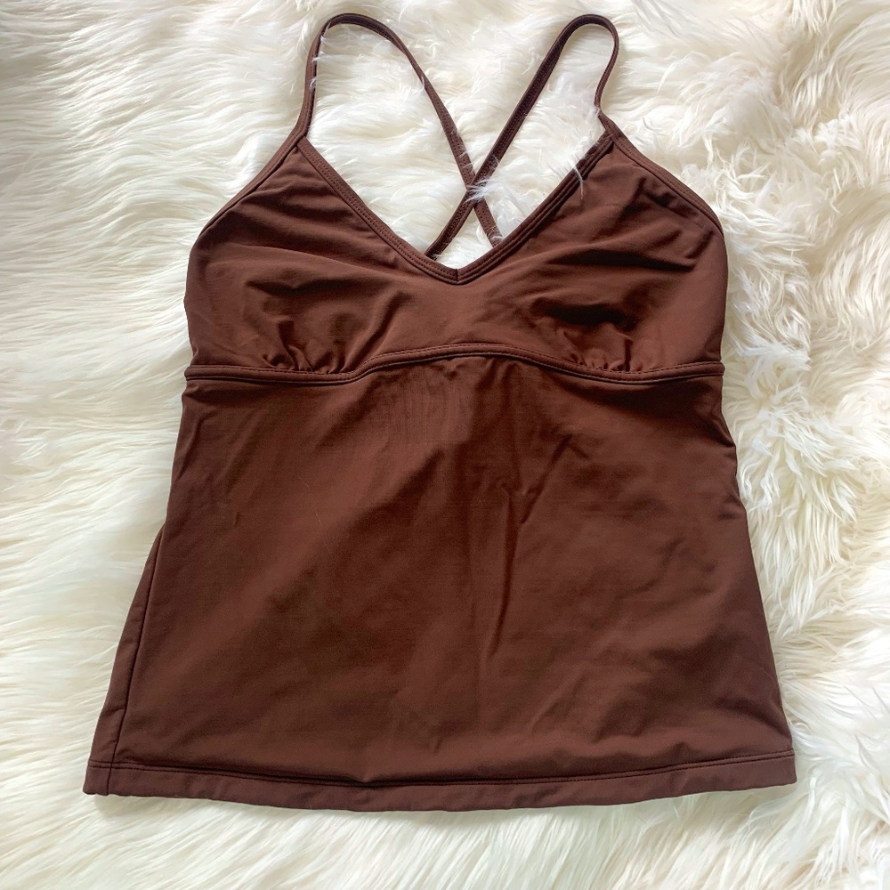 Athleta Cross Back with tie Tankini sz Medium